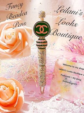 Fancy beaded Pen/gifts/black circle/multicolor beads/